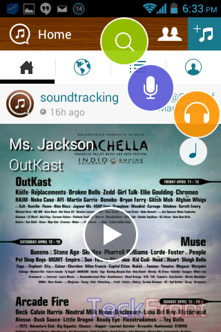 How to identify the name of the sound track being played by listening using Android